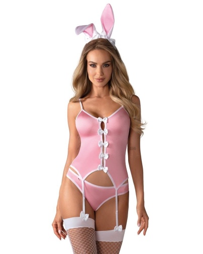 Obsessive - 兔女郎服装 4件装 - 粉红色 - L/XL 照片