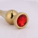 MT - Anal Plug 130x46mm - Golden/Red photo-3