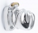 FAAK - Chastity Cage 13 w Curved Ring 45mm - Silver photo-2