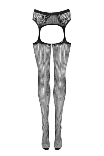 Obsessive - S232 Garter Stockings - Black - S/M/L photo