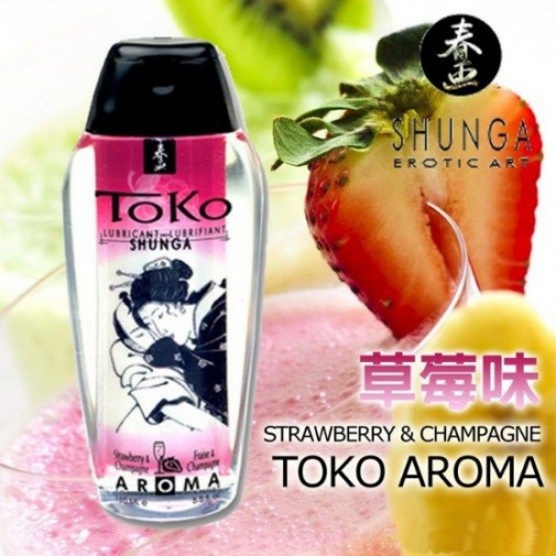 Shunga - Toko Aroma Lubricant Sparkling Strawberry Wine - 165ml photo