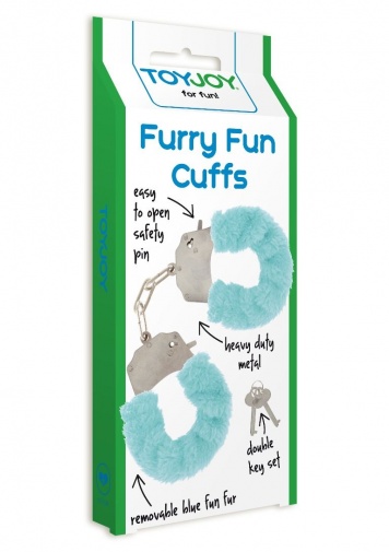 ToyJoy - Furry Fun Cuffs - Aqua photo