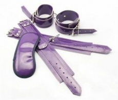 Roomfun - Deluxe PU Bondage Kit With Wrist & Ankle Cuff photo