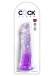 King Cock - 8" Clear Realistic Cock - Purple photo-3