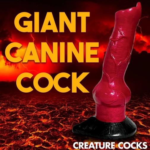 Creature Cocks - Hell-Hound Dildo - Red photo