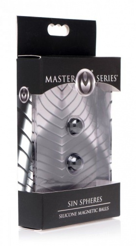 Master Series - Sin Spheres Silicone Magnetic Balls - Black photo
