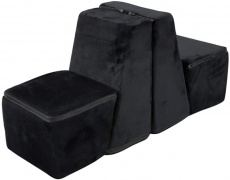 MT - 不规则法兰绒性爱姿势家具枕 - 黑色 照片