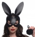 Tailz - 兔子尾巴後庭塞及面罩套裝 - 黑色 照片-2