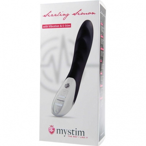 Mystim - Sizzling Simon eStim Vibrator - Black & White photo