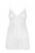 Obsessive - Favoritta 連衣裙和丁字褲 - 白色 - S/M 照片-5