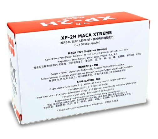 XP - Maca 2H 600mg x 10 capsules photo