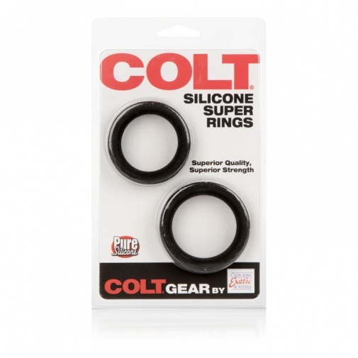 CEN - Colt 矽胶阴茎环 2件装 - 黑色 照片
