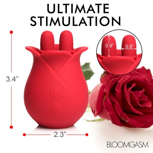 Bloomgasm - Rose Fondle Clit Stimulator - Red photo