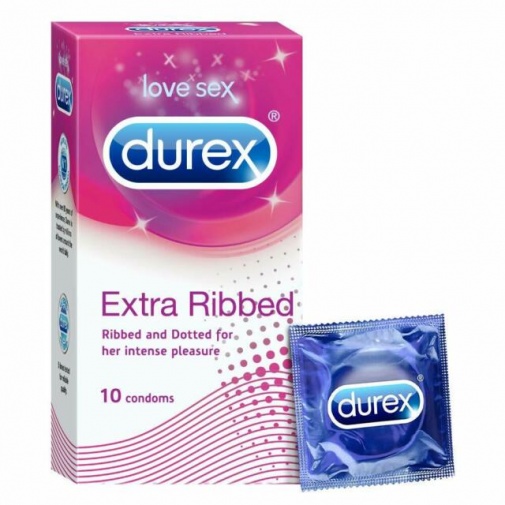 Durex - Extra Ribbed 10's Pack photo